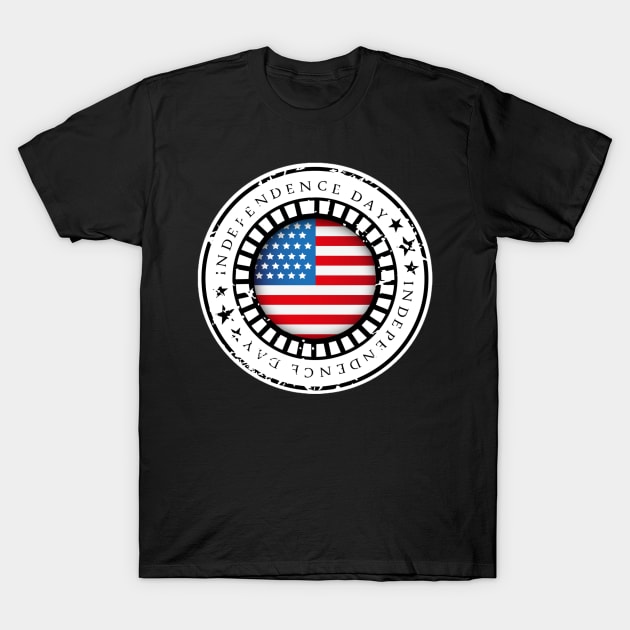 4th Of July T-Shirt by DZCHIBA